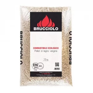 Pellet Brucciolo  15 KG X 70 Sacchi  Faggio e Abete CLASSIFICATO A1 ENPLUS