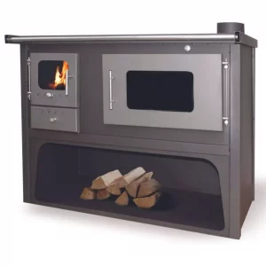 Stufa a Legna Cucina a Legna con Forno in Acciaio Venezia Maxi 10,3 - 15 kW Pian